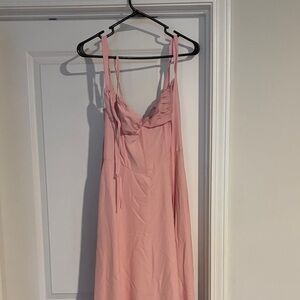 Pink Sleeveless Slip Dress